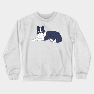 Cute cartoon border collie Crewneck Sweatshirt